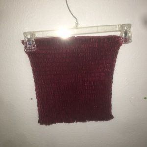 Brand new forever 21 maroon velvet tube top